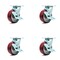 Service Caster 5 Inch Poly on Aluminum Swivel Caster Set with Roller Bearings and Brakes SCC SCC-30CS520-PAR-TLB-4 - alternate 1